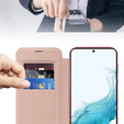 Flip case for Samsung Galaxy S22 5G, RFID Wallet MagSafe CamShield, pink