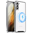 Camera Protection Case for Samsung Galaxy S21 FE 5G, CamShield MagSafe, transparent / silver