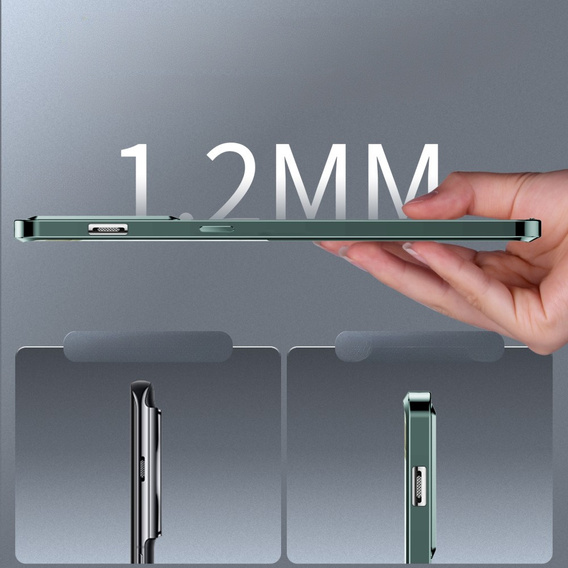 Camera Protection Case for OnePlus 12 5G, CamShield MagSafe, transparent / green