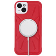 Case for iPhone 15 Plus, ERBORD Armor Mag, red