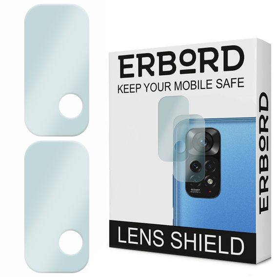 2x ERBORD tempered glass for camera to Xiaomi Redmi Note 11