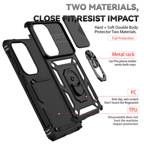 Armoured case with stand and lens cover for Samsung Galaxy S26 Ultra