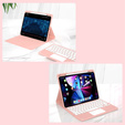 Case + keyboard iPad Air 10.9 4 2020 / 5 2022, Touchpad, pink rose gold