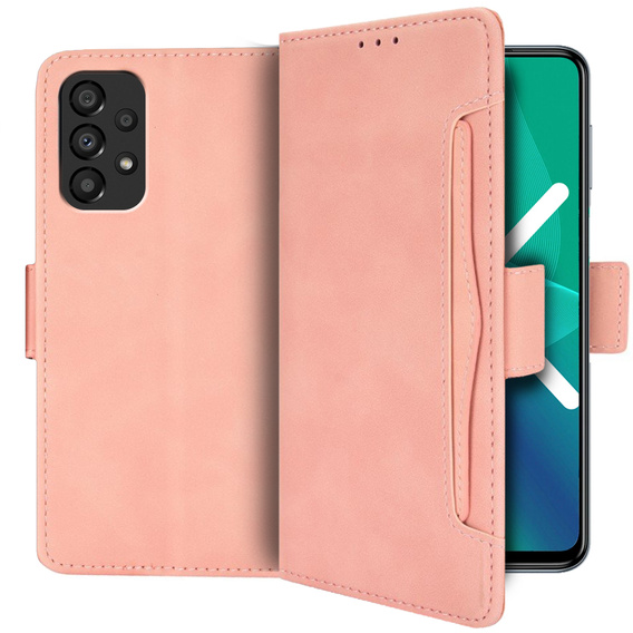 Flip case for Samsung Galaxy A13 4G, Card Slot, pink