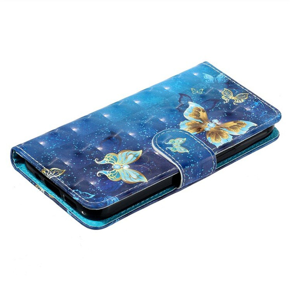 Flip case for Xiaomi Redmi 13C / Poco C65, Wallet, Butterflies blue