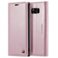 CASEME flip case for Samsung Galaxy S8, Waxy Textupink, pink