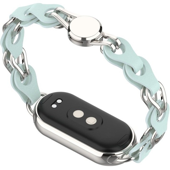 Stainless Steel Watch Strap with Protective Case for Apple Watch, Silver