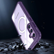 Case for Samsung Galaxy A55 5G, Shockproof, with glass, for MagSafe, purple