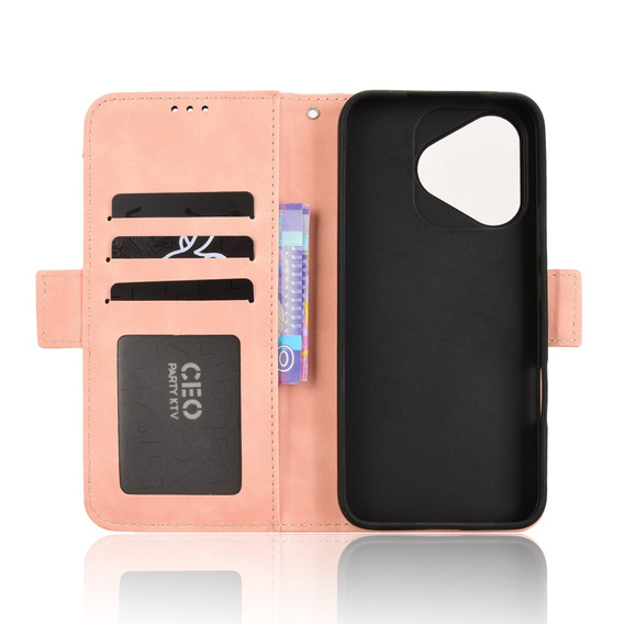 Flip case for Honor 400 Lite, Card Slot, pink