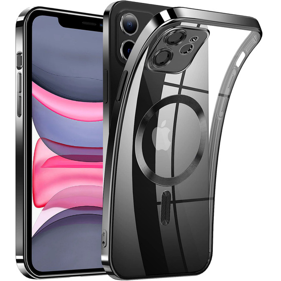 Case for iPhone 11, Electro MagSafe, black + Screen Glass