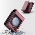 CASEME flip case for Samsung Galaxy Z Flip5 5G, Litchi Wallet, red