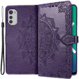 Flip case for Motorola Moto E32 4G, Mandala, purple