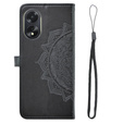 Flip case for Oppo A38 4G / Oppo A18 4G, Mandala, black