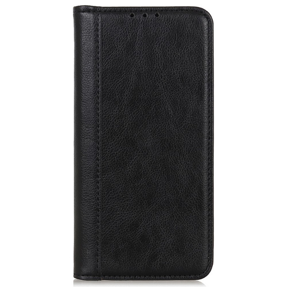 Case for Samsung Galaxy S24 Ultra, Wallet Litchi Leather, black