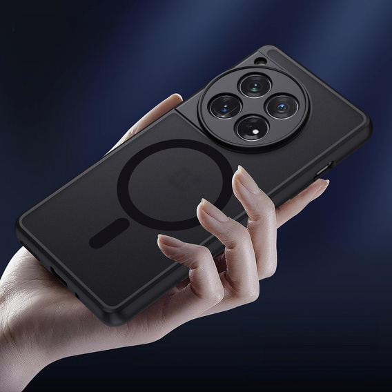 Case for OnePlus 12, for MagSafe, ERBORD Matt Case, black