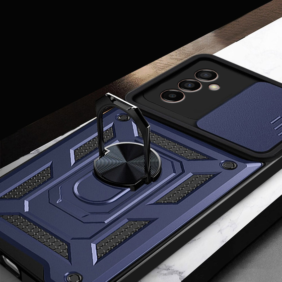 Case fordo Samsung Galaxy A14 4G/5G, CamShield Slide, dark blue