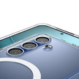 Spigen MagSafe Case for Samsung Galaxy S25+ Plus, Ultra Hybrid, clear / white + 9H Tempered Glass