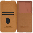 NILLKIN flip case for Samsung Galaxy S25 Ultra, CamShield Qin Pro, leather, brown