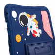 Children's Silicone Case for Samsung Galaxy Tab A9 T220 X110 / X117, Armored, Astronaut, Navy Blue