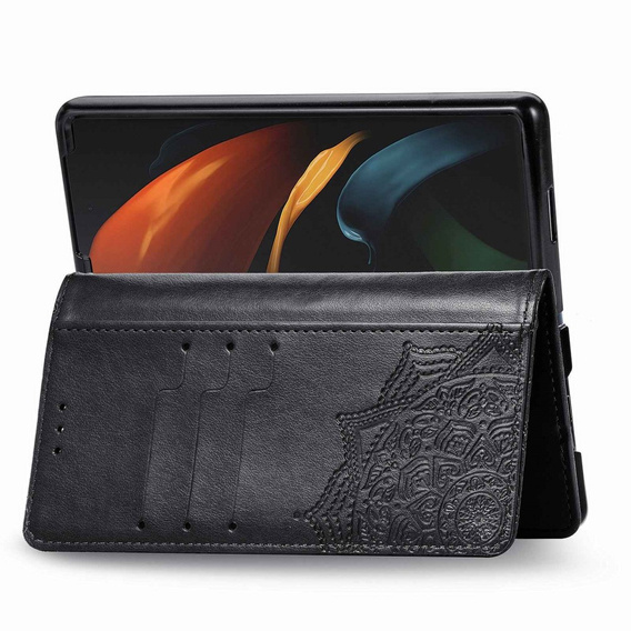 Flip case for Samsung Galaxy Z Fold 4 5G, Mandala, black