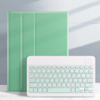 Case + keyboard iPad 10.2 7/8/9 gen 2019/2020/2021, Keyboard Cover Pen Slot, green