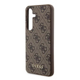 GUESS Case for Samsung Galaxy A55, 4G Charms Collection Hardcase, brown