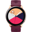 Silicone strap for 22mm Soft Hollowed-out, Wine Red