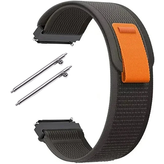 Nylon strap for Samsung Galaxy Watch Active 22mm, Grey