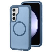 Case with frame for Samsung Galaxy S23 FE, for MagSafe, blue