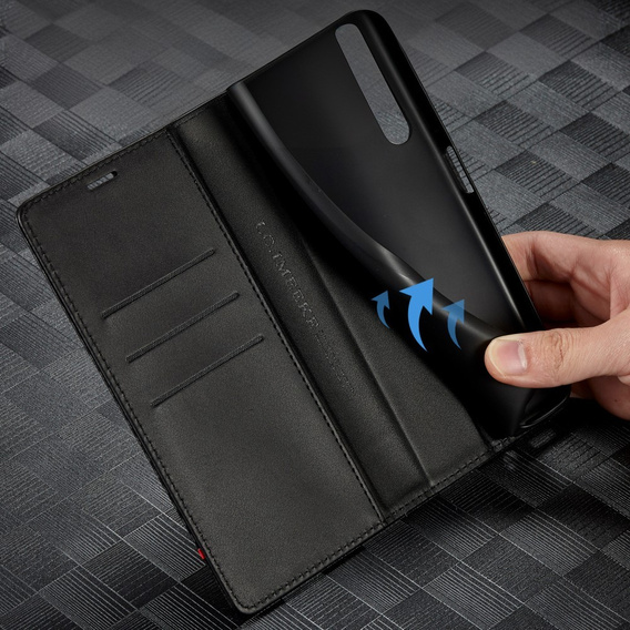 Flap case for Samsung Galaxy A56, Carbon LC.IMEEKE, black