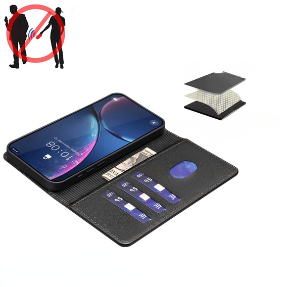 Flip case for Honor 200 Lite, BINFEN Wallet, black