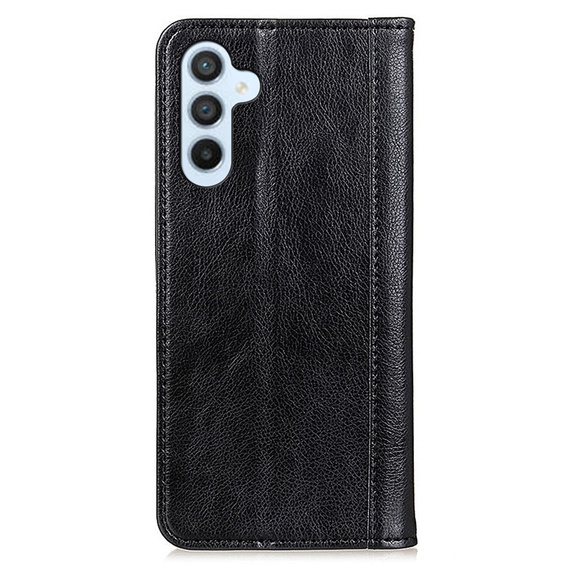 Case for Samsung Galaxy M34, Wallet Litchi Leather, black