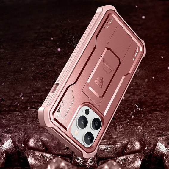 Armored case for iPhone 13 Pro Max, Dexnor Full Body, pink