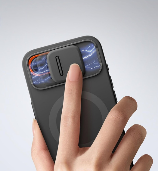 SURITCH - Magnetic protective case with camera cover and stand for iPhone 16e