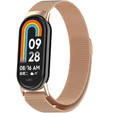 Milanese Bracelet Strap with Case for Xiaomi Smart Band 10 / 9 / 8, rose gold