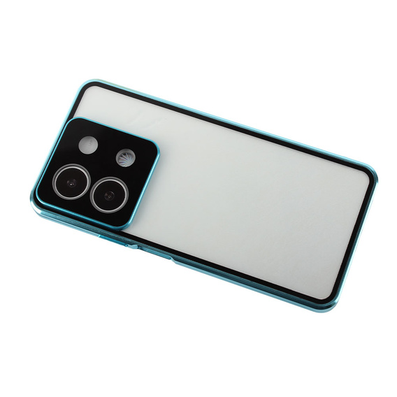 Case for Xiaomi Redmi Note 13 5G, Magnetic Dual Glass, blue