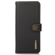 KHAZNEH RFID case for Samsung Galaxy A35 5G, Litchi Texture, black