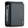 CASEME flip case for Samsung Galaxy Z Flip5 5G, Litchi Wallet, black