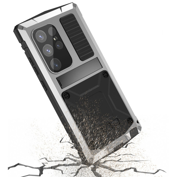 Armored case for Samsung Galaxy S25 Ultra, R-JUST, silver
