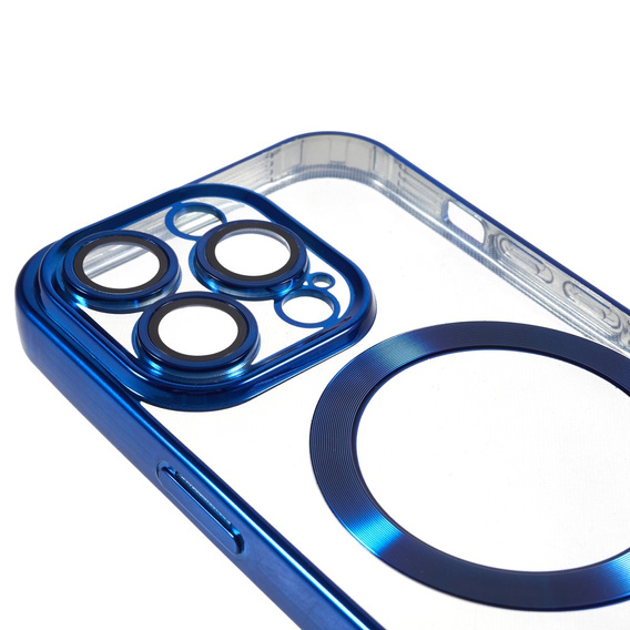 Case for iPhone 13 Pro, Electro MagSafe, blue + Screen Glass