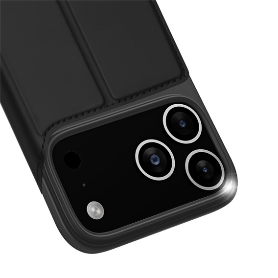 Dux Ducis case for iPhone 17 Pro, Skin Pro, with flap, with card slot, black
