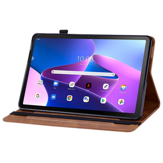 Case for Lenovo Tab M10 10.1 Gen 3, Wallet Pen Slot, brown