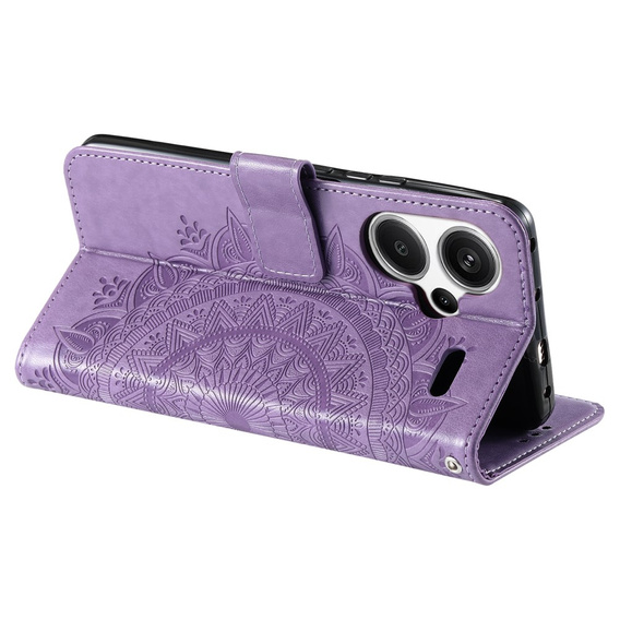 Flip case for Xiaomi Redmi Note 13 Pro+, Mandala, purple