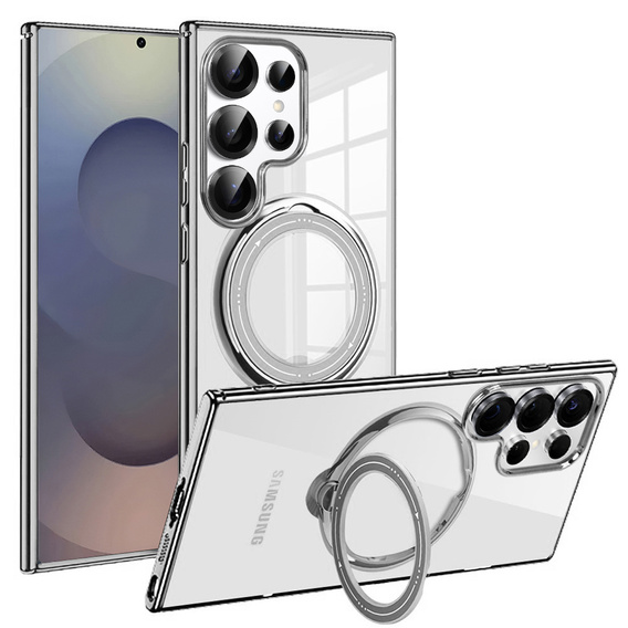 Magnetic Case for Samsung Galaxy S25 Ultra, for MagSafe, silver