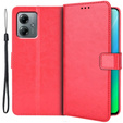 Flip case for Motorola Moto G14, Crazy Horse Wallet, red