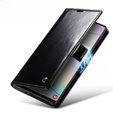 CASEME flip case for Samsung Galaxy Note 10 Plus, Waxy Textublack, black