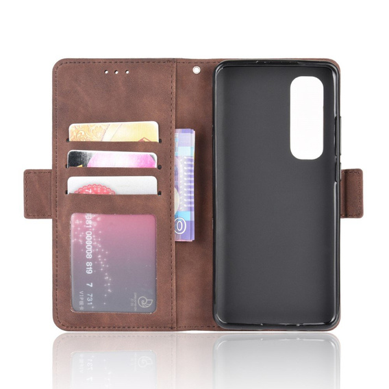 Flip case for Xiaomi Mi Note 10 Lite, Card Slot, brown