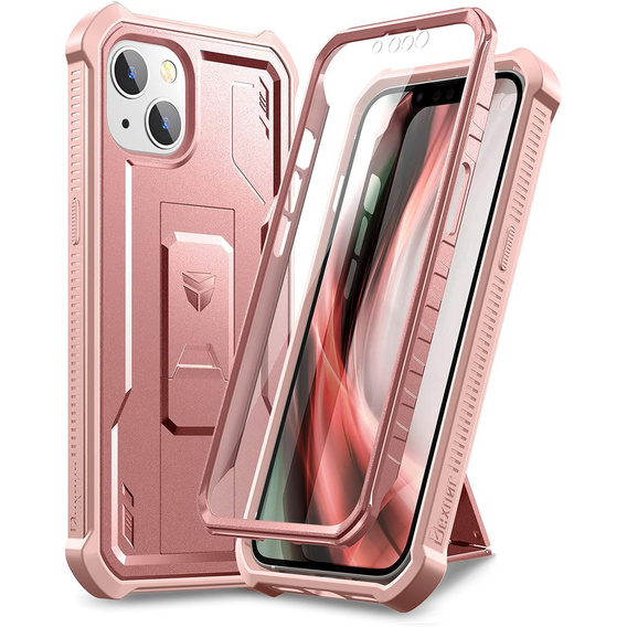 Armored case for iPhone 13 mini, Dexnor Full Body, pink rose gold