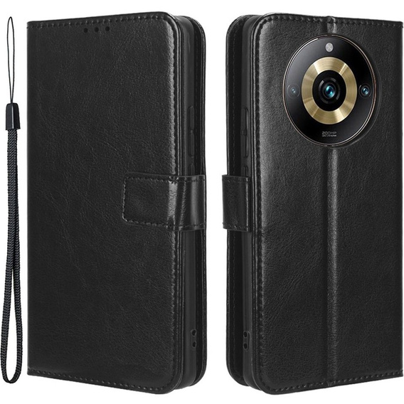 Flip case for Realme 11 Pro 5G / Pro+ 5G, Crazy Horse Wallet, black