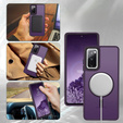 Case for Samsung Galaxy S20 FE, for MagSafe, ERBORD Matt Case, dark purple + Screen Glass